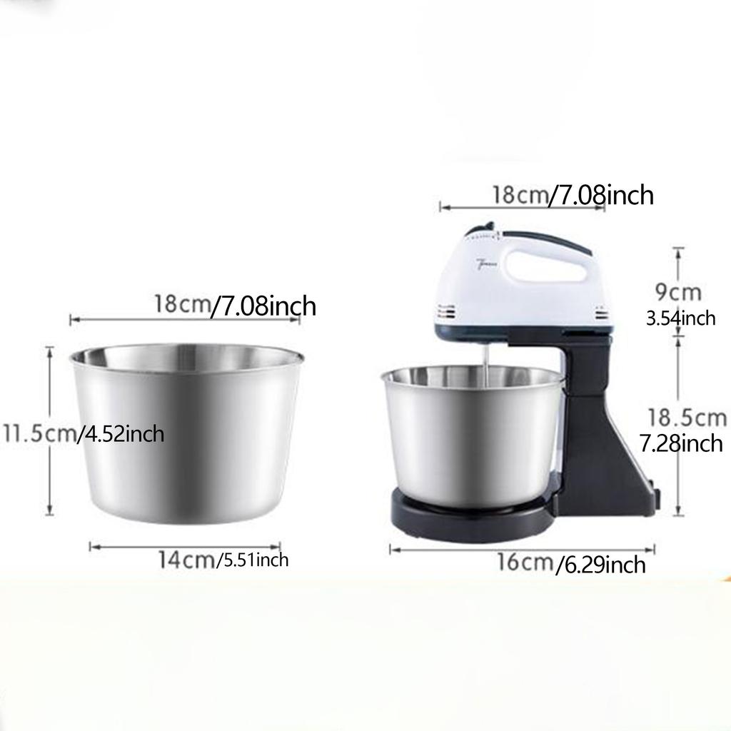 1PC-Electric Egg Beater, Household Electric Handheld Mixer, Automatic Desktop Egg Beater with Bucket and Noodle Machine