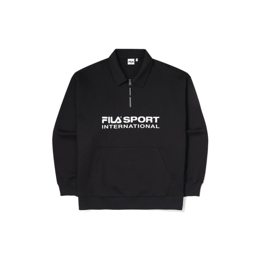 Fila Толстовки Мужские Черные Лацканы Умеренные Другое FS2POF1133X-BLK