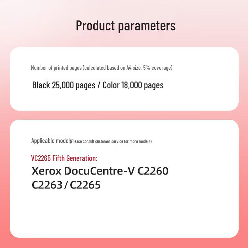 Compatible Toner Cartridge for Fuji Xerox DocuCentre-V C2265 C2263 C2060 C2560 C3060