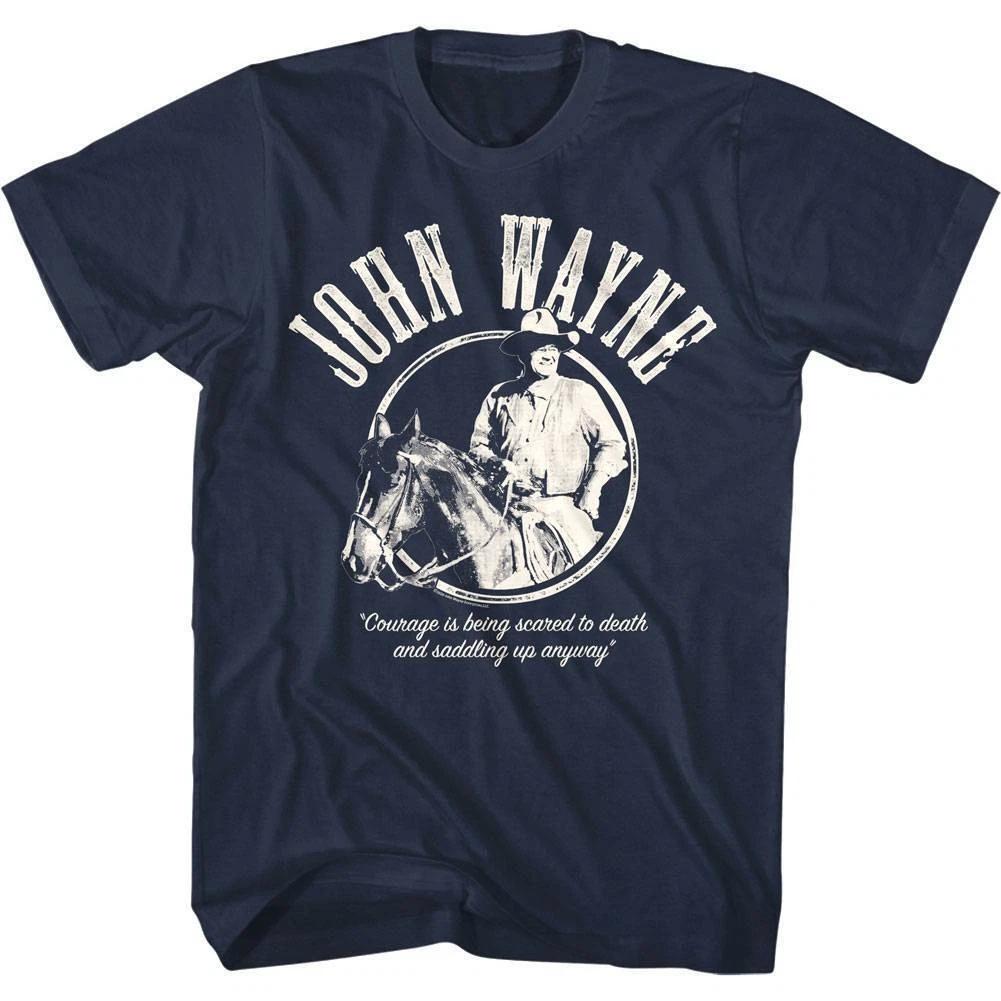 Мужская футболка John Wayne Saddling Up Anyway