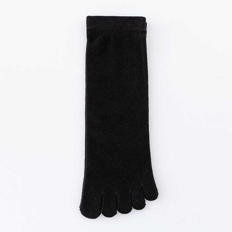 Toe Socks Men Cotton Five Fingers Socks Breathable Short Ankle Crew Socks Sports Running Solid Color Black White Grey Male Socks