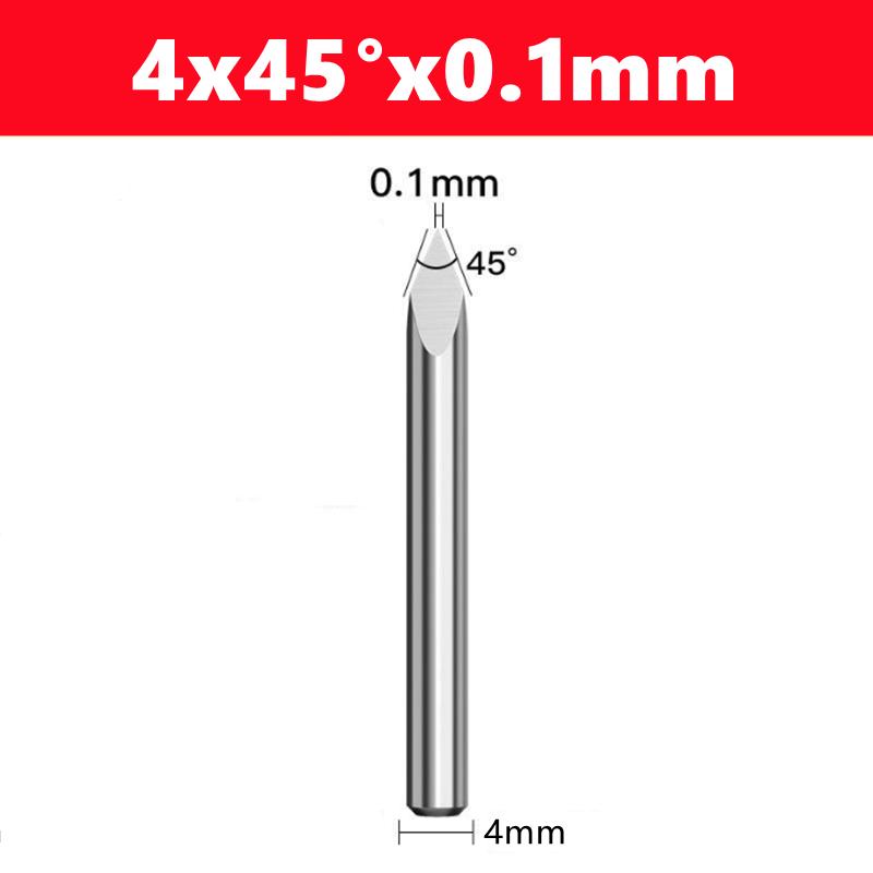 Фреза ЧПУ 3-гранная пирамидальная гравировальная 4мм/6мм хвостовик твердосплавная концевая фреза 20,30,40,45,60,90 градусов фреза ЧПУ
