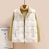 Autumn and Winter Short Warm Stand-up Collar Western Style All-match Down Cotton Vest Women's Large Size Waistcoat Jacket Vest