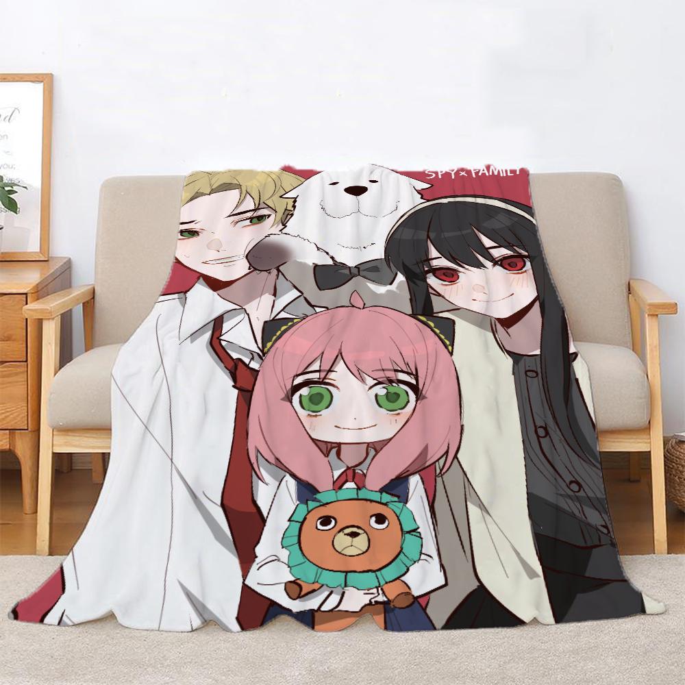 Spy X Family Summer Blanket King Size Moose Blanket For Bed Throw Home Interior Beach Полотенца Microfiber Beds Knitted Plaid