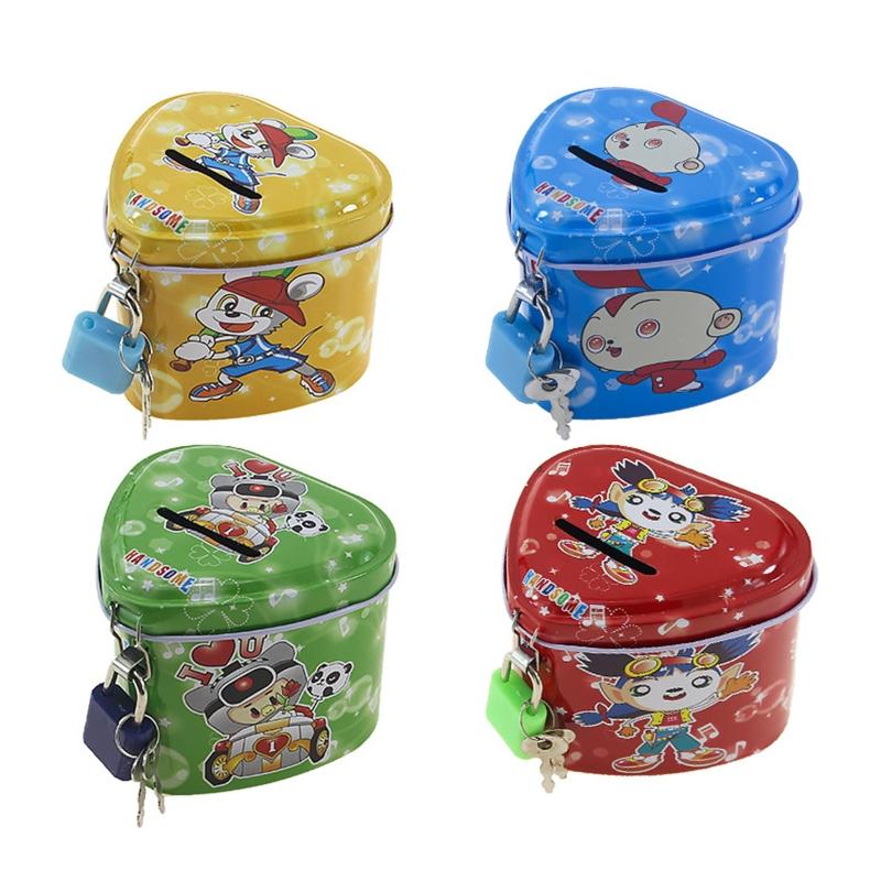 Мультяшная копилка-сейф с замком для ключа для креативных копилок X3UC