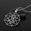 Silver Band Slipknot Geometric Alloy Necklace With Pendant For Travel Gift