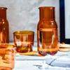 Прикроватный графин для воды со стаканом, набор стеклянных стаканов для спальни, тумбочка, стеклянная бутылка для ополаскивателя рта, кувшин для сока и воды для кухни