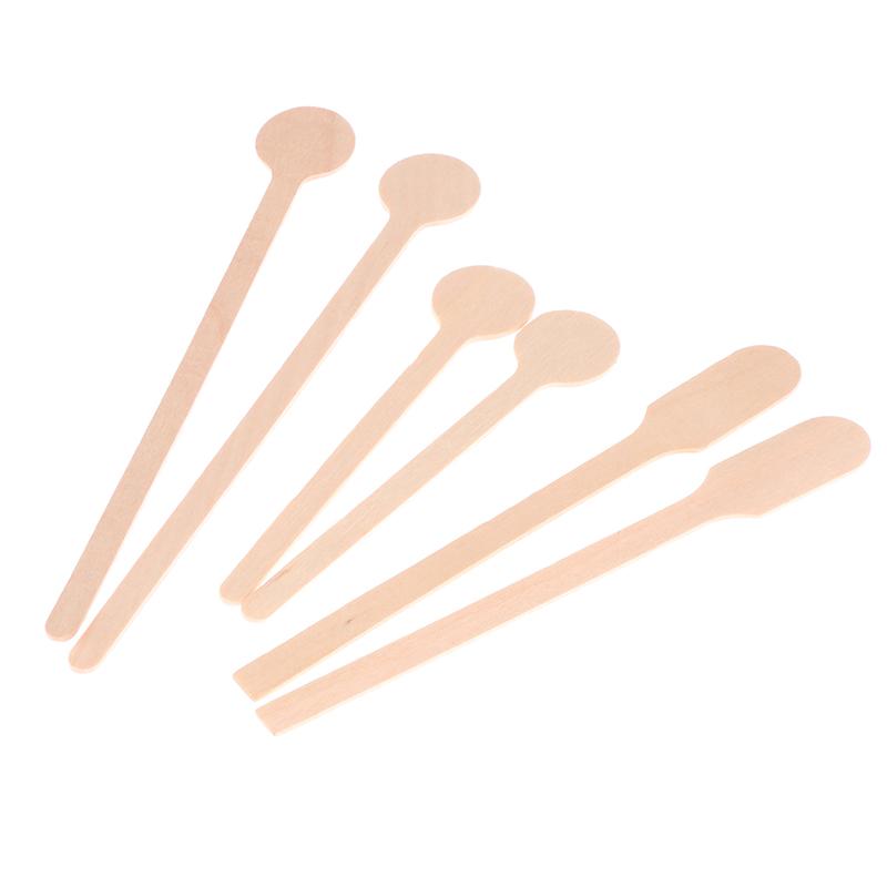 100 шт. деревянных палочек для размешивания кофе, холодных напитков, размешивателей, биоразлагаемых столовых приборов, кофейных палочек
