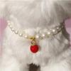 New Pet Collar Pearl Pendant Necklace Cat Jewelry Cute Collar Puppy Accessories Dog Chain Chihuahua Wedding Jewelry Stuff