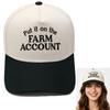 Put it on the FARM ACCOUNT Truck Driver Hat Embroidery Color Matching Baseball Cap Female Casual