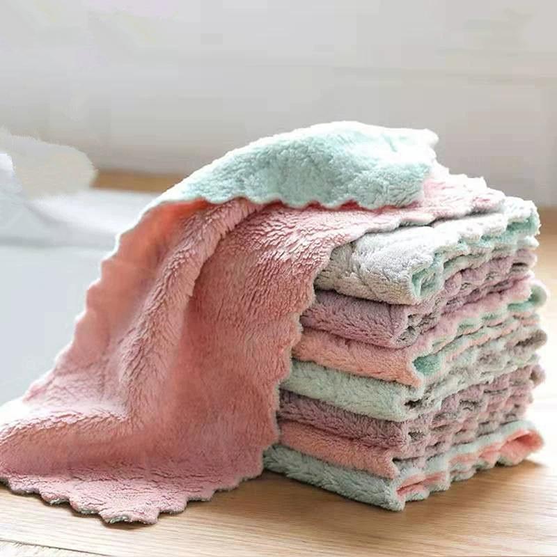 Салфетка из микрофибры кухонное полотенце для уборки против жира тряпки