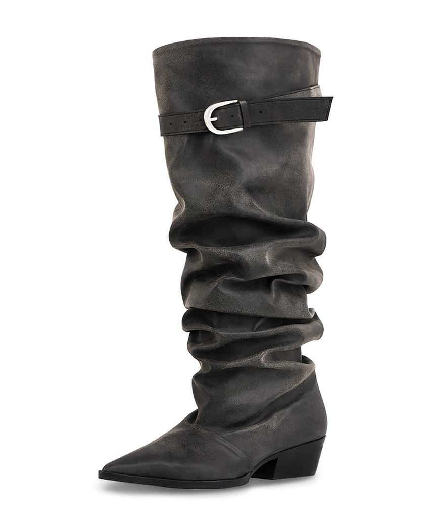 Negative Three Kimera Knee-High Slouchy Long Boots_Dusty Gray