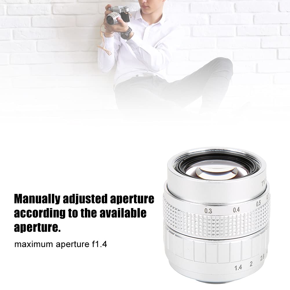 Объектив для беззеркальной камеры, 50 мм F1.4, объектив с ручной фокусировкой, светосильный объектив, объектив с креплением C с переходным кольцом для Olympus M4M3, Canon, Fuji и