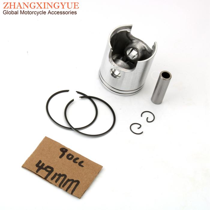 50cc 70cc 90cc 40.3mm 47mm 49mm Piston Kit For CH Racing WSM WXE 50 2003-2005 AM6 2-Stroke Minarelli Engine