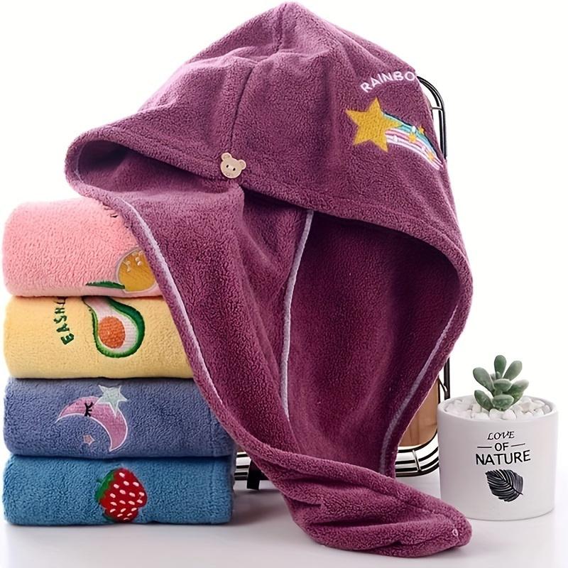 1pc Super Absorbent Quick Dry Microfiber Hair Towel Wrap Soft Polyester Fiber Turban for Women and Girls Efficient Lady Head Wrap for Drying Hair