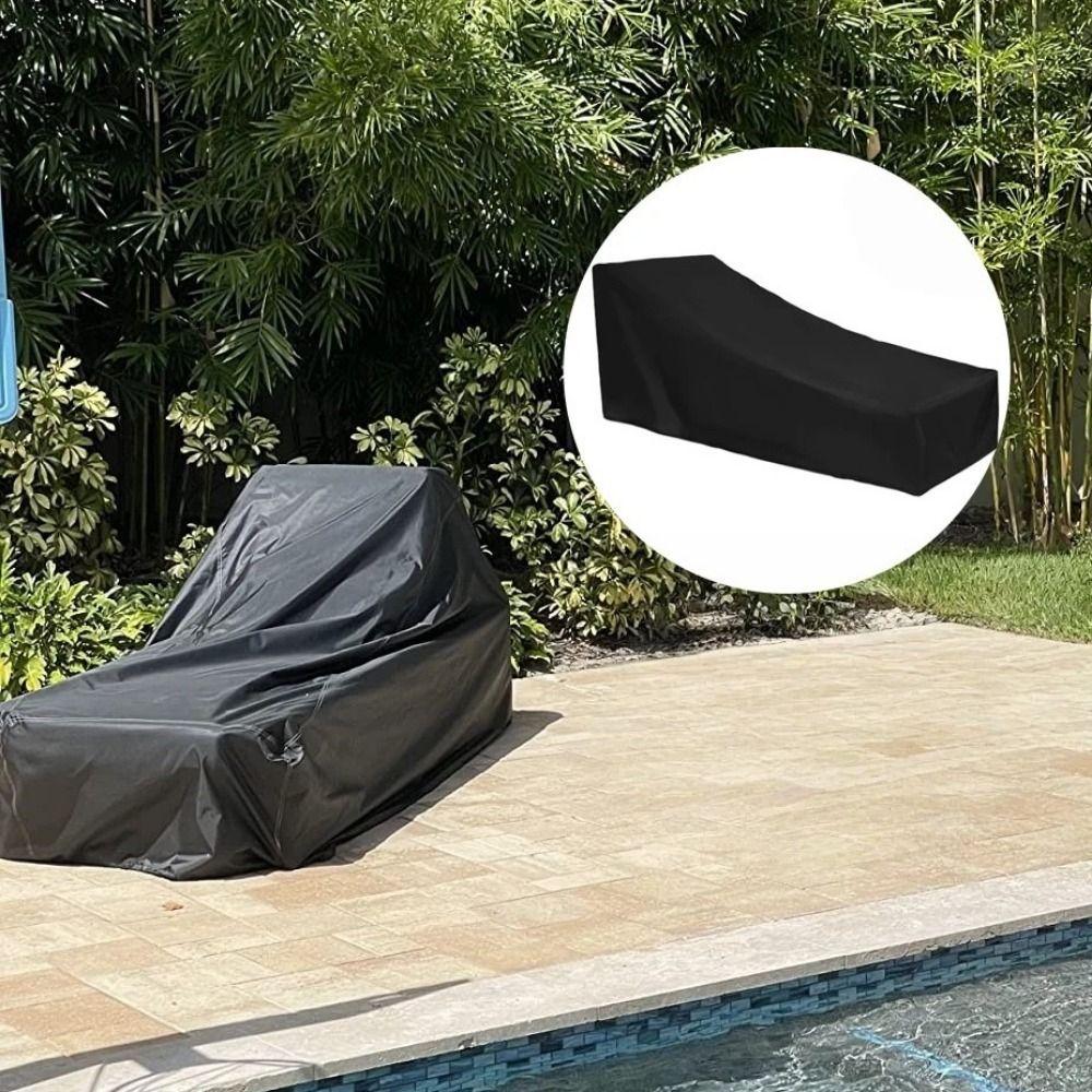 Full Coverage Chaise Lounge Cover UV Resistant Recliner Protective Cover Furniture Cover Patio