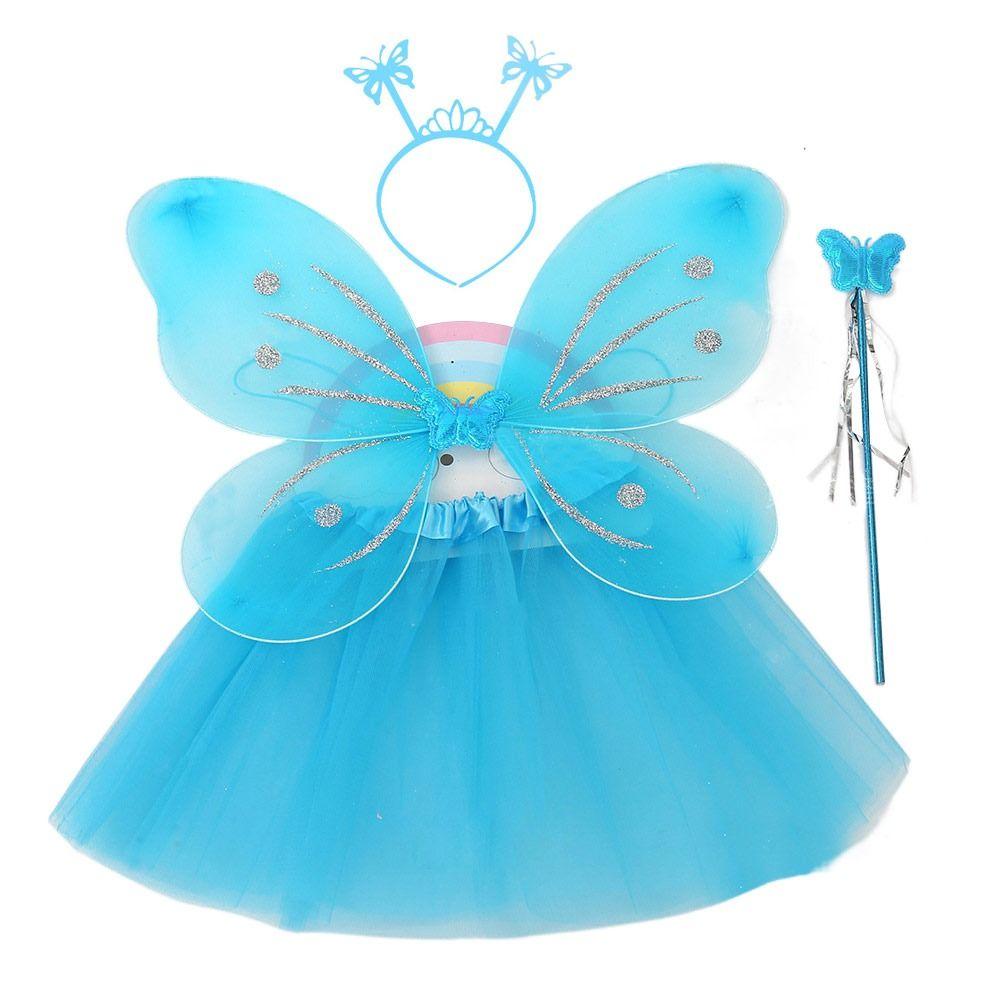 4 шт./компл. юбка-пачка принцесса костюм наборы переодевание фея крыло девушки