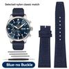 Нейлоновый холщовый ремешок для часов IWC Pilots Portugal Portofino Тканевый Кожаный низ Часовая цепочка Мужской Женский Ремешок для часов 20 мм 21 мм 22 мм