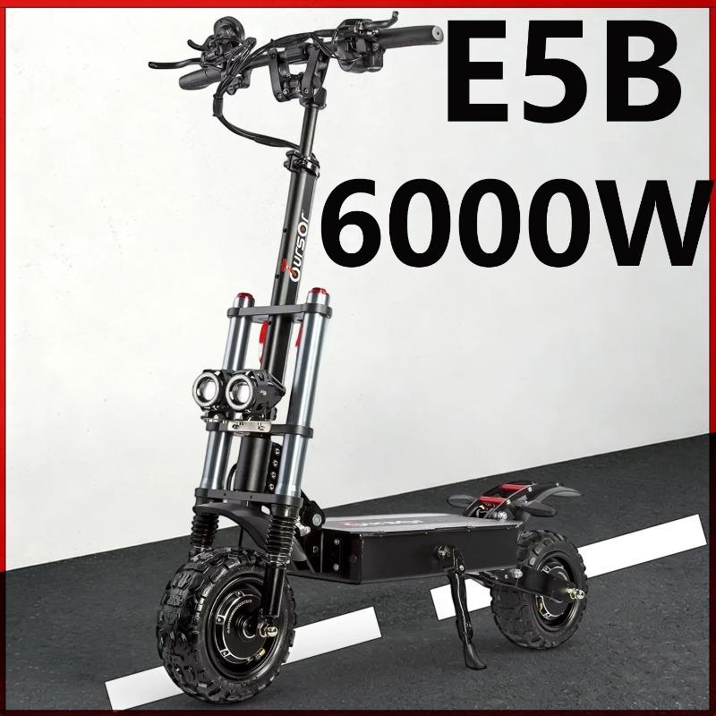 TOURSOR E5B Foldable Electric Scooter for Adults 6000W Motor 85km/h Speed 120km Range 60V40AH Battery 11-inch Off-road Tires