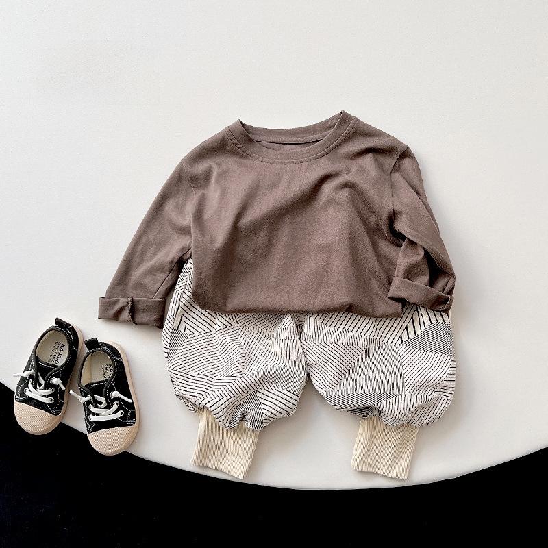 Children's Five-Color Cotton T-Shirt ~ 2025 Spring/Autumn Korean Forest Style for Girls.