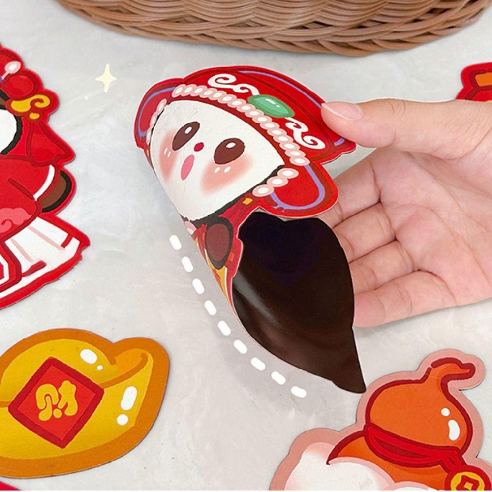 Китайский стиль 2025 Магнитная куплет Традиционное новогоднее украшение двери Гостиная