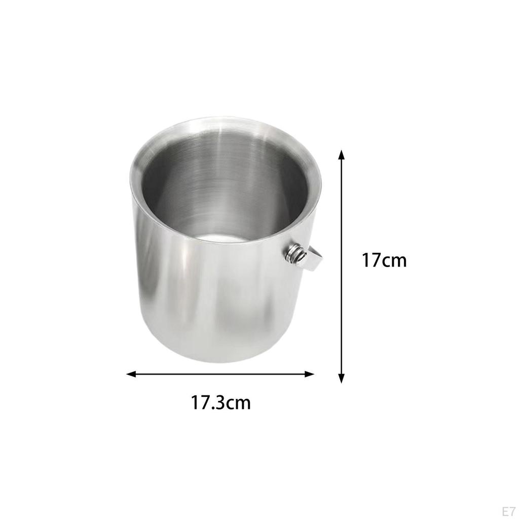 Ведро для льда с шампанским сохраняет напитки холодными с металлической изоляцией и крышкой для семейных вечеринок в баре