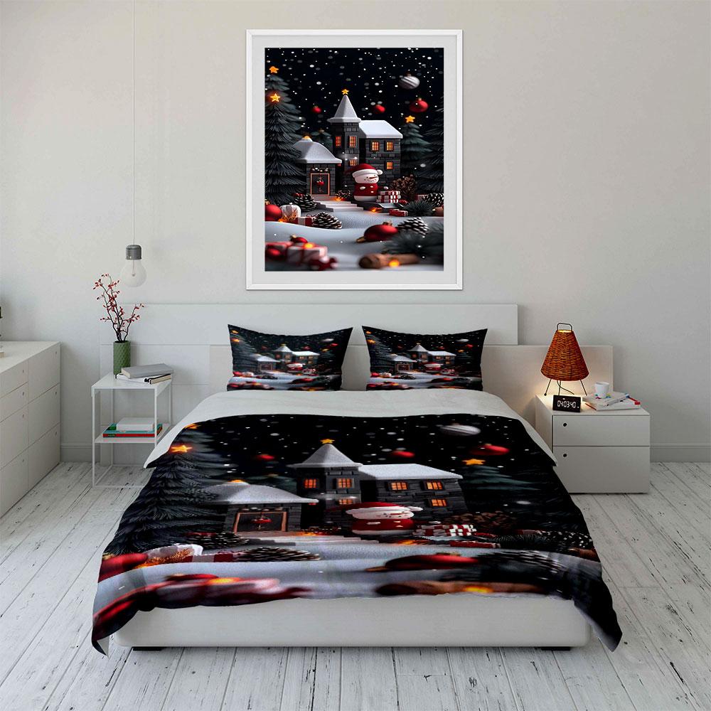 Cozy winter wonderland Bedding sets Duvet cover sets Duvet covers Pillowcases(1*Duvet Cover 2*Pillowcases without duvet insert)