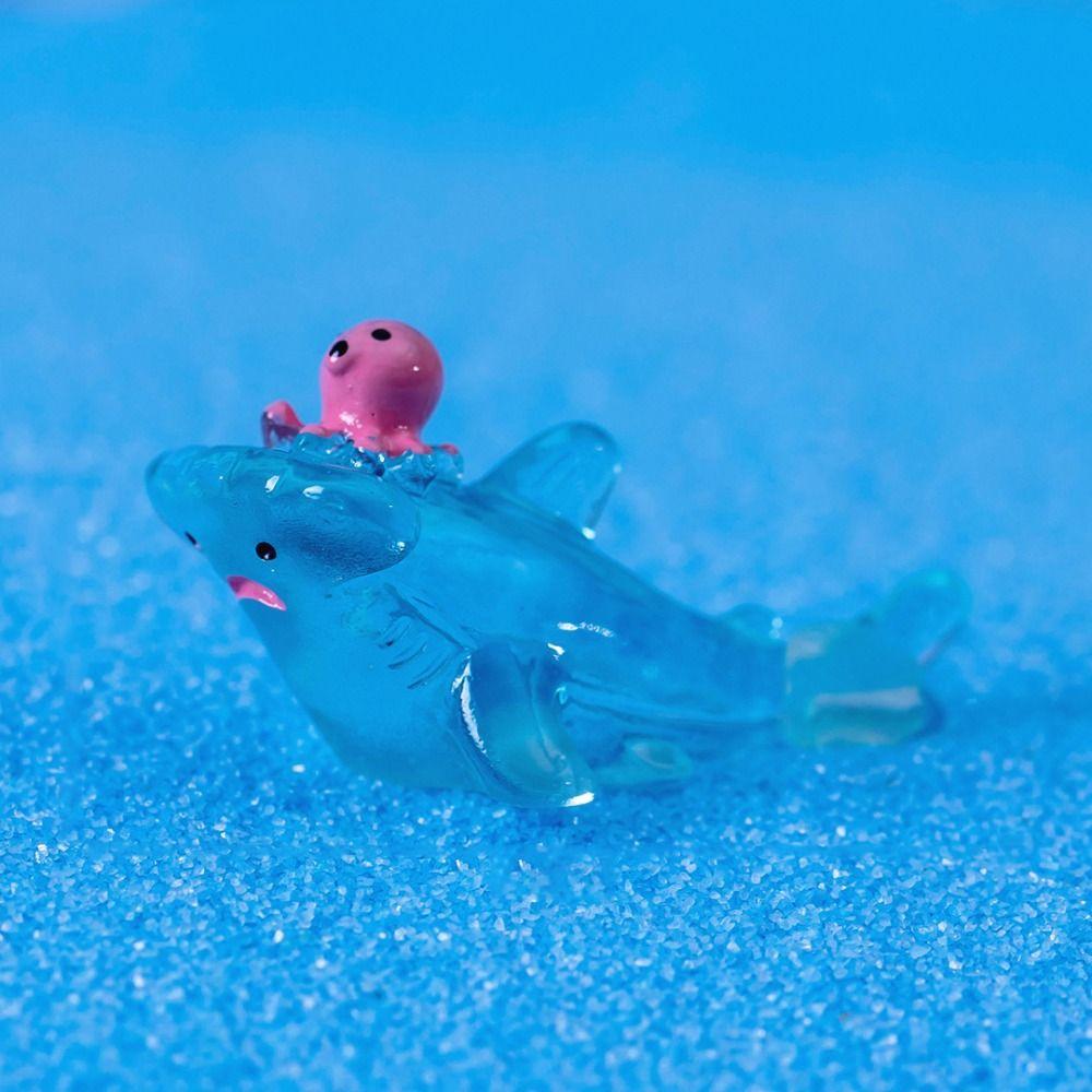 Фигурка кита из смолы, миниатюрные декоративные украшения для морских животных, декор для аквариума