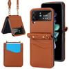 Кошелек-сумка через плечо с отделениями для карт, кожаный чехол для Samsung Galaxy Z Flip 6 5 4 3 5G Flip5 Flip4, тонкая сумка, чехол с держателем на длинном ремешке