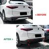 Для Alfa Romeo Stelvio 2017-24 Задний бампер Диффузор Губа Под карбон/Глянцевый черный Спойлер на крышку багажника Сплиттер Защитная крышка