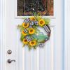 Sunflowers Wreath with Truck for Front Door, Artificial Spring Wreath for Farmhouse Outdoor Garden Wedding Decorations