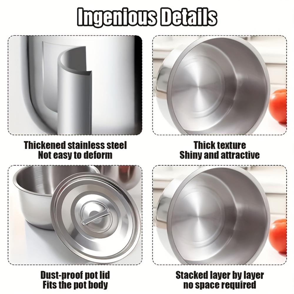 Утолщенная кастрюля из нержавеющей стали, емкость для хранения, масляный бак, можно использовать как кастрюлю для супа, подходит для домашней кухни на открытом воздухе