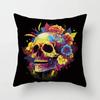 Colorful Skull Pattern Pillowcase Car Ornaments Office Living Room Home Pillowcase