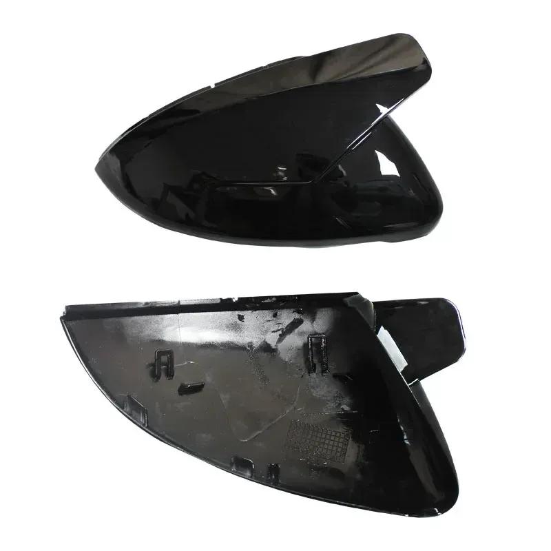 Side Rear View Mirror Cover Caps Signals For VW Golf 7 MK7 7.5 GTI For Touran 2013- Bright Black Mirror Case Car Accessories