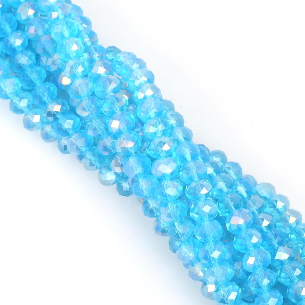 30-200Pcs Rondelle Austria Faceted Crystal Glass Beads Loose Spacer Beads for Jewelry Making