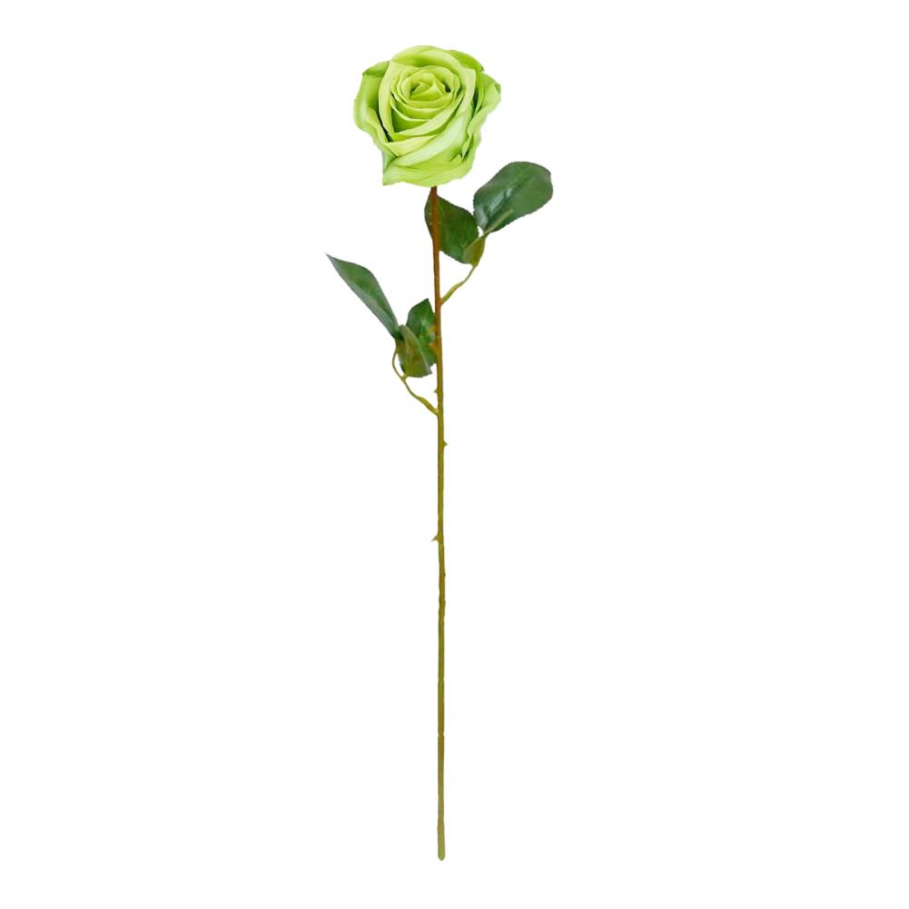 Artificial Flower Branch Artificial Rose Flower Branch Realistic Silk Bloom with Green Leaves Faux Floral Decoration for Home