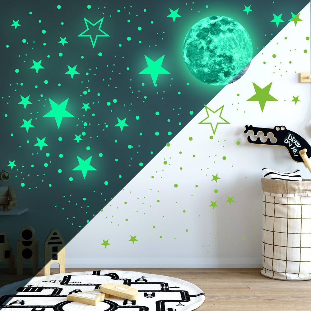 Kids Wall Stickers Home Decals Glow in The Dark Stars for Ceiling Glowing Ceiling Decals Stickers