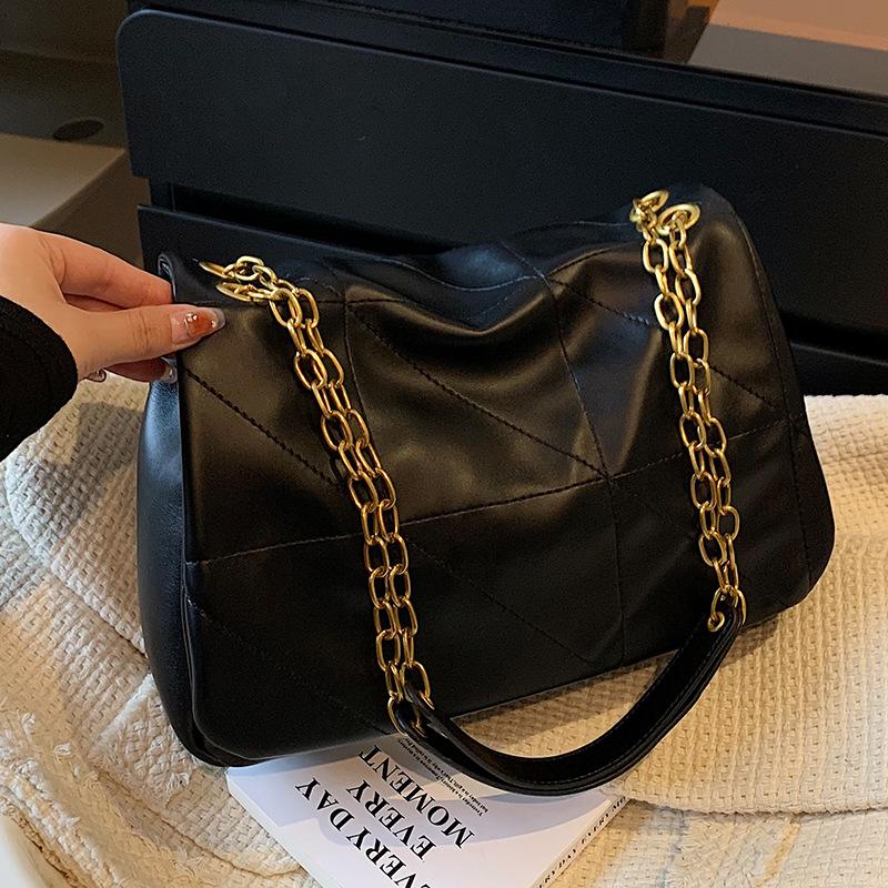 Rhombus Chain Bag Women's Large-capacity 2025 New Fashion Autumn and Winter Versatile Shoulder Messenger Bag Tote Bag