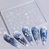 3D Silicone Nail Carving Mold Snowflakes Winter Mould Stamping Design Gel Stencils DIY Manicure Accessory Tools Multi-Designs