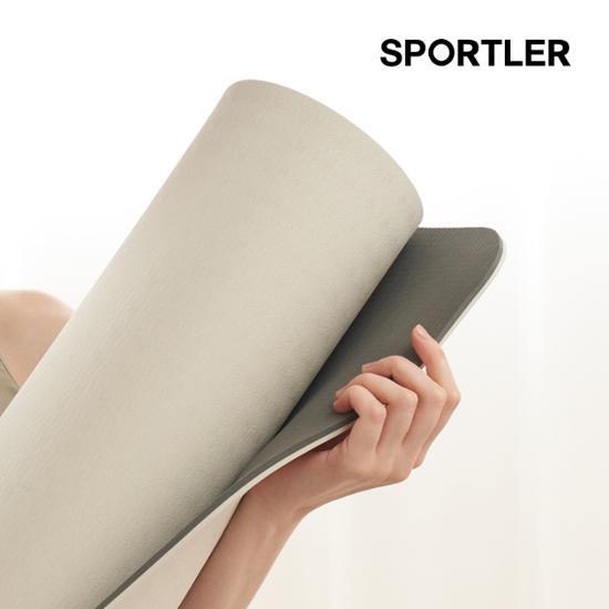 Двусторонний коврик для йоги Sportler TPE шириной 6 мм/8 мм