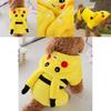 Очаровательный костюм питомца Pokemon Go с дизайном Пикачу с капюшоном для собак и кошек