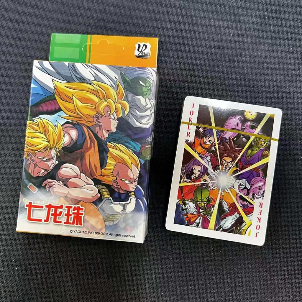 54 шт. Карты Аниме Dragon Ball Z Покер Игрушка Косплей Сон Гоку Настольная Игра Карты Коллекционная Коробка в Твердом Переплете