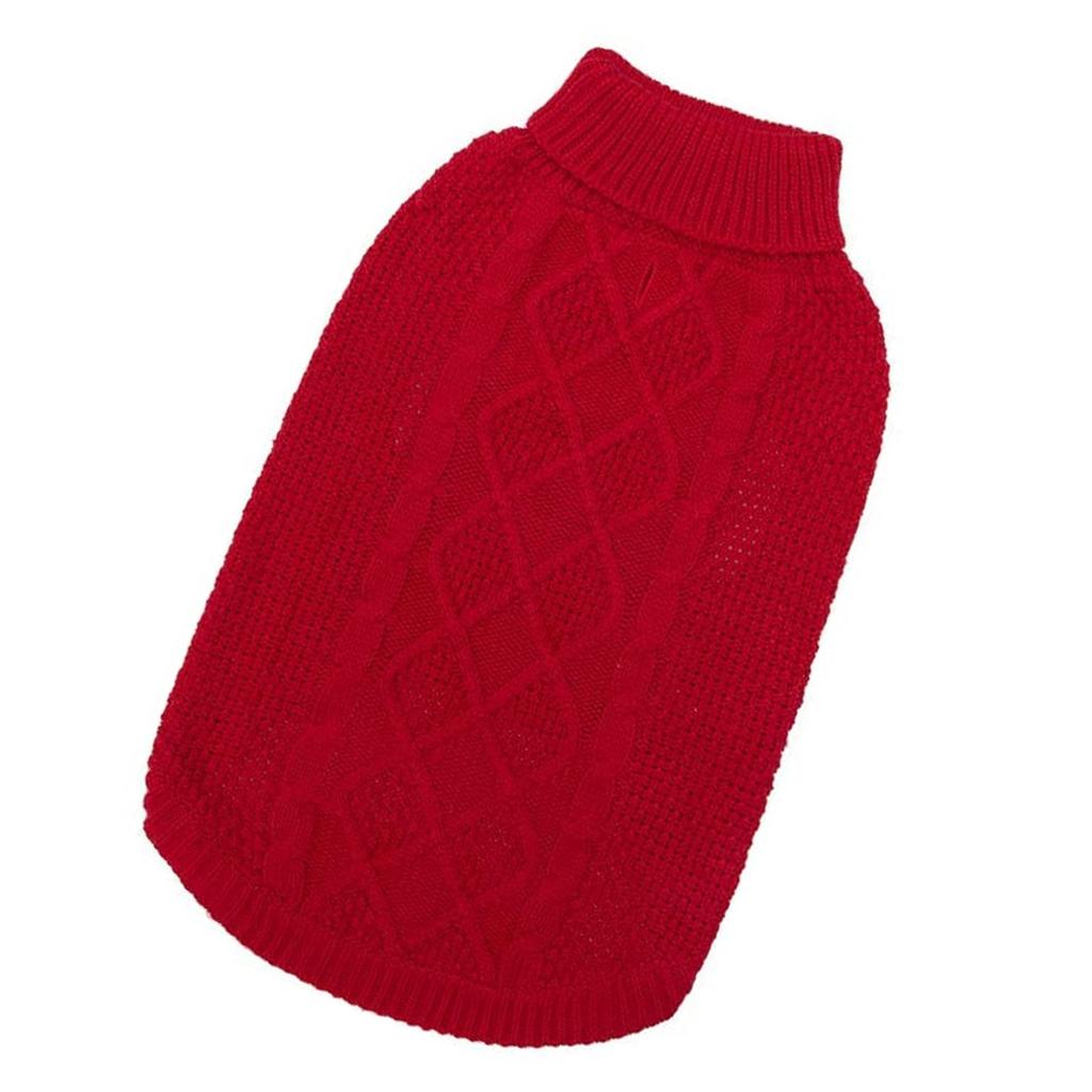 Вязаная одежда для собак Теплый свитер с высоким воротом для собак от маленьких до крупных размеров Пуловер для питомца для зимнего тепла Дизайн на 2 лапы