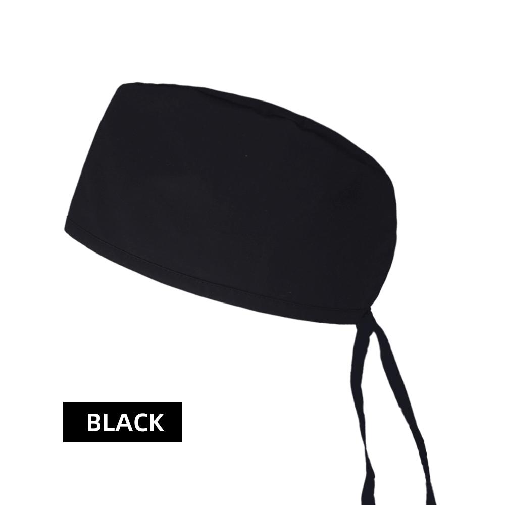 New Solid Color Scrub Cap Adjustable Surgical Hat Breathable Cotton Working Cap for Nurses Doctors Dentists