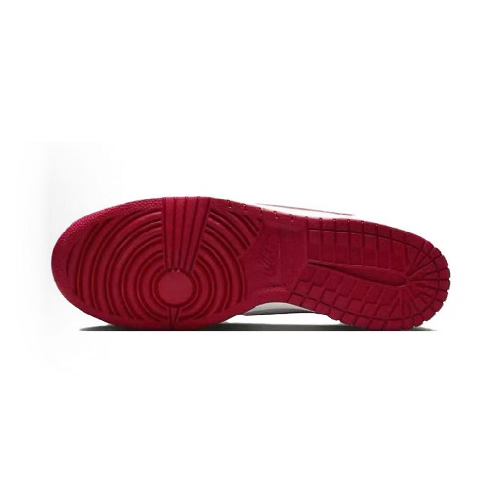 Nike Big Artificial Leather Cushioning Abrasion Resistant Slip Resistant Low top Skateboard Shoes Men's White Red 355152-150