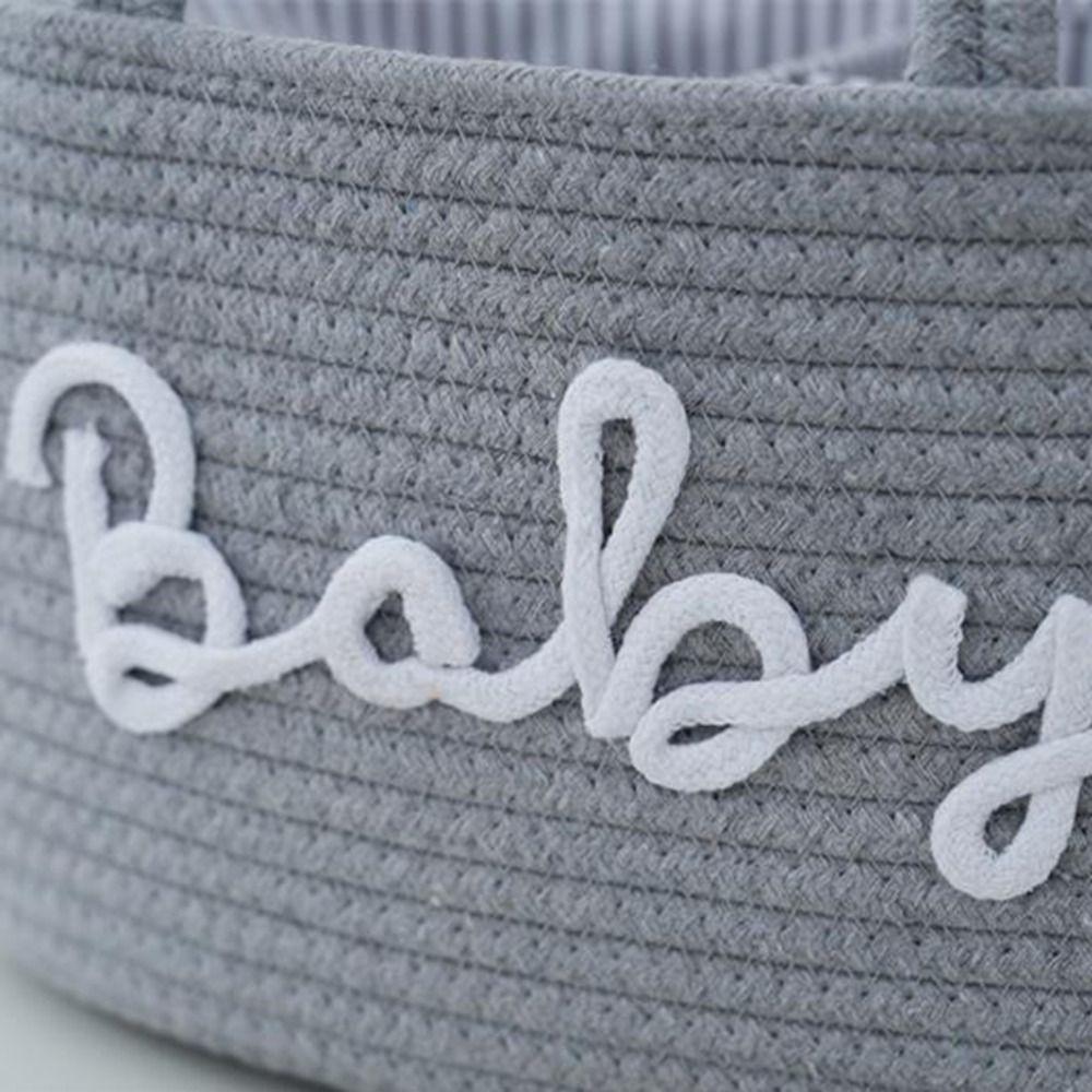 Cotton Rope Mommy Bag Compartment Baby Diaper Box Baby Hygiene Basket  Travel Out