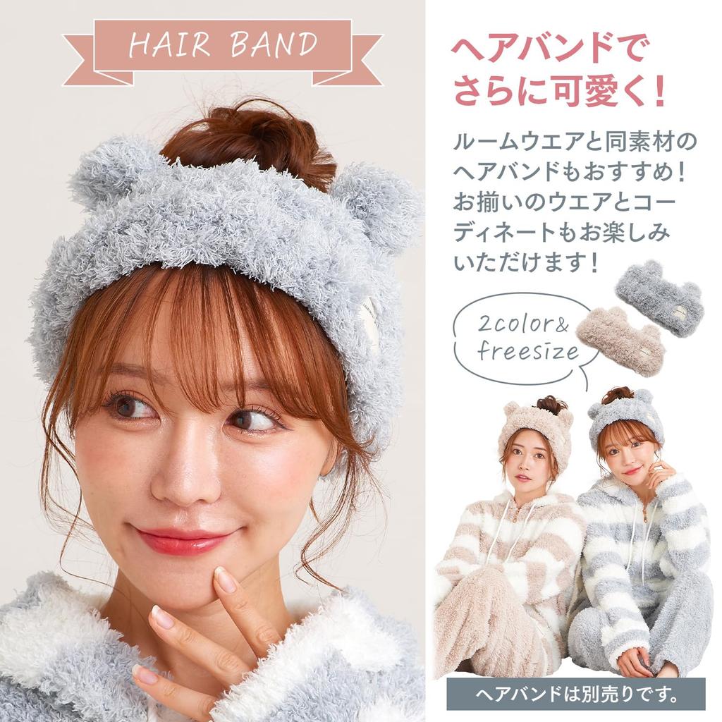 Luanna Jena Fluffy Pajama Long Perfect for or as a Gift Blue Women's Lightweight, Set, Sleeves, Loungewear, Birthdays, (QWHI08) (M, Gray)