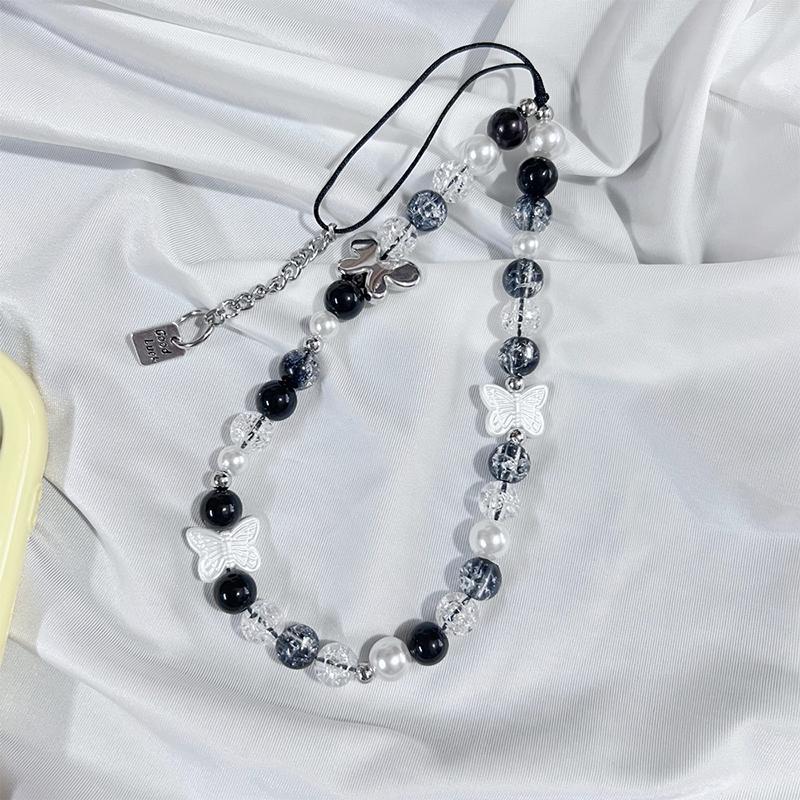 Y2K Сердце Цветок Бисерный Шарм Ремешок для телефона Шнурок Брелок Защита от потери Для Airpods Coase Ccd Подвеска