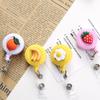 Flower Fruit Practical ID Card Badge Holder Badge Reel Clip Retractable Keychain Doctor Nurse Clip