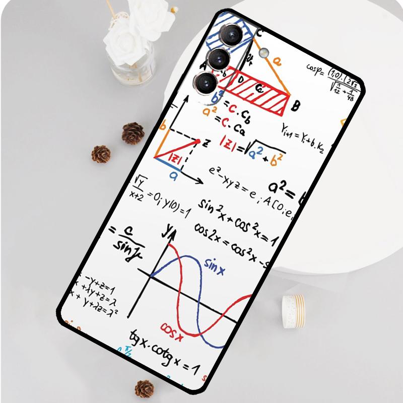 Чехол с формулами по физике, науке, математике для Samsung Galaxy S23 FE S20 S21 S22 Ultra S8 S9 S10 Plus Note 10 20 Ultra Мягкий чехол